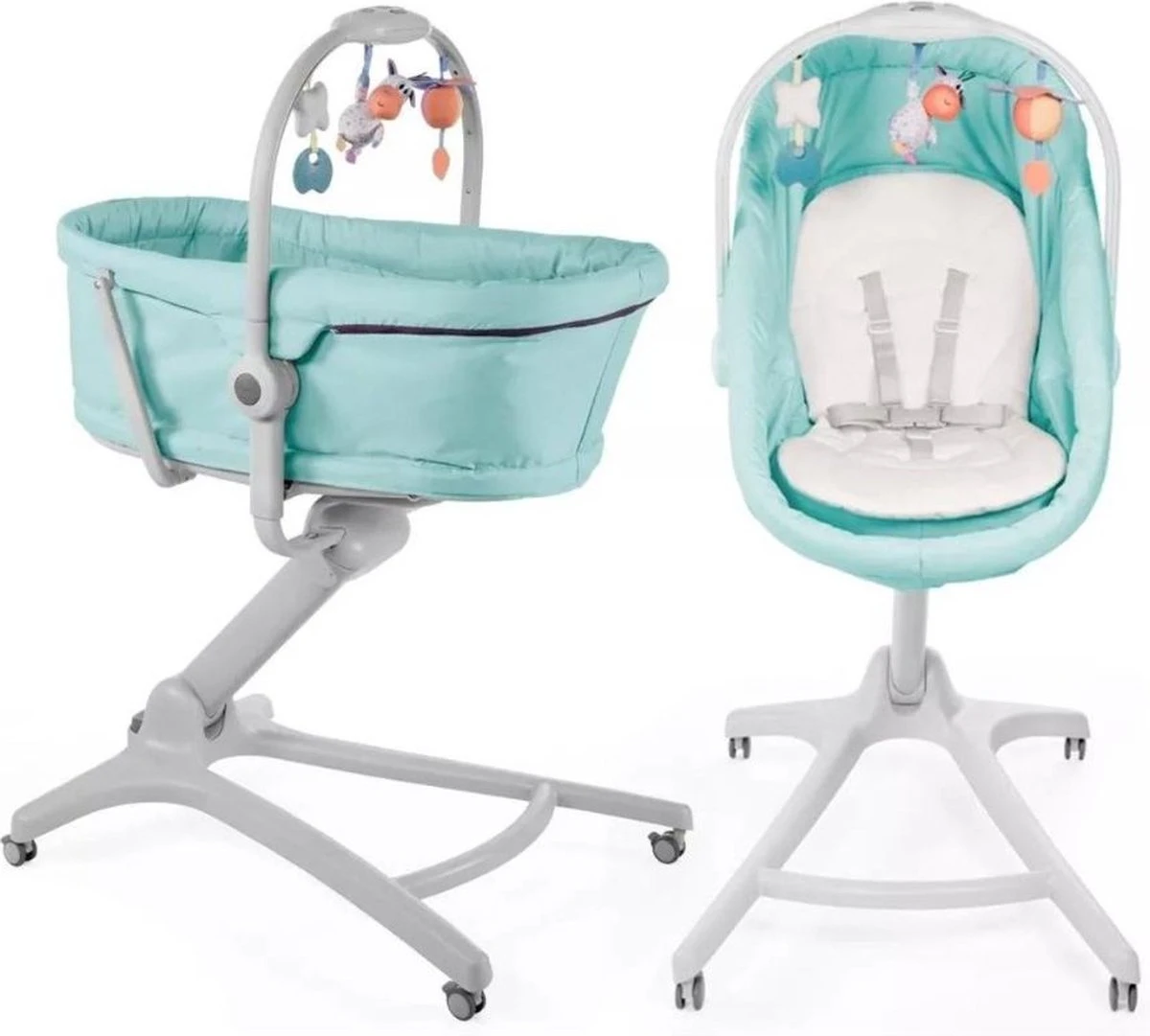 Chicco Baby Hug 4-in-1 Wieg - Met Speelboog - Babygym - Aquarelle 4 Chicco Baby Hug 4-in-1 Wieg - Met Speelboog - Babygym - Aquarelle - Afbeelding 2