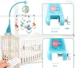 Baby Muzikale Wieg Mobiel, Alldo 360 ° Draaibare Mobiele Wieg Voor Baby's Met Muziek, Verlichting, Multifunctioneel Hangend Born Cot Toy Bedbel Speelgoed Met Afstandsbediening En Projectie -Winkel Voor Babyproducten 1200x1088 2