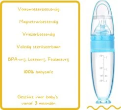 Biberoia® Knijpfles Met Lepel – Drinkfles - Baby / Kinderbestek - Kraamcadeau – Babyshower – Blauw -Winkel Voor Babyproducten 1200x1091 2