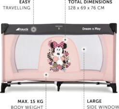 Hauck Dream'n Play Campingbedje - Minnie Sweetheart -Winkel Voor Babyproducten 1200x1093 5