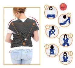 Ergonomische Rekbare Baby Draagdoek Van Katoen Om Te Knopen -Licht Grijs - Babywrap - Draagdoeken - Babydrager - Buikdrager – Rugdrager – Heupdrager - Baby Sling – Baby Carrier – Draagzak - Baby Wrap Sling - Draagdoek – Handleiding - Gratis Slabbetje -Winkel Voor Babyproducten 1200x1099 17