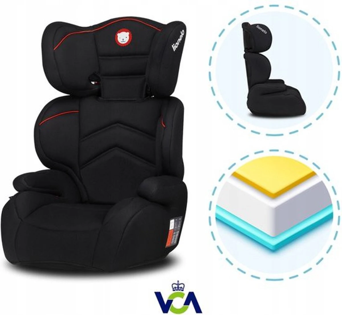 Lionelo Lars - Autostoeltje - ImpactGuard - Extra Spons - Tot 36kg 10 Lionelo Lars - Autostoeltje - ImpactGuard - Extra Spons - Tot 36kg - Afbeelding 8