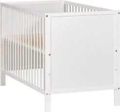 Ledikant - Colorfull Home - Babybed - Anett - Wit - 120 X 60 Cm - Verstelbare Bodem