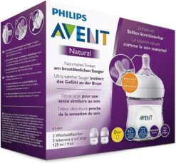 Philips Avent Natural Babyfles – SCF030/27 Babyfles (0m+) Voor Langzame Toevoer – 2 Stuks -Winkel Voor Babyproducten 1200x1114 4