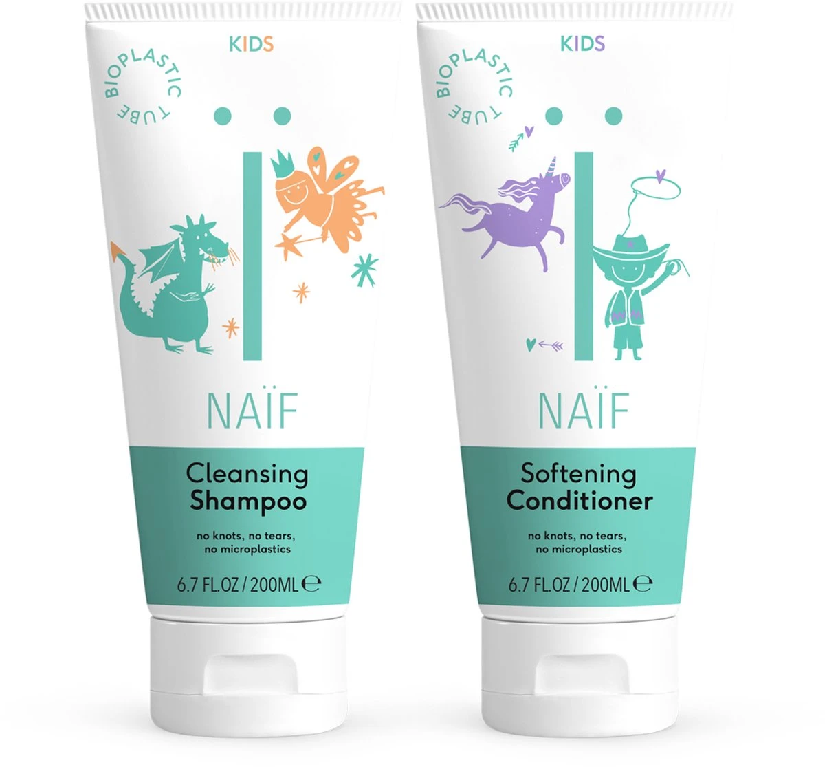 Naïf Voedende Shampoo En Conditioner - Kids - 200ml - Voordeelverpakking - Met Natuurlijke Ingrediënten 3 Naïf Voedende Shampoo En Conditioner - Kids - 200ml - Voordeelverpakking - Met Natuurlijke Ingrediënten