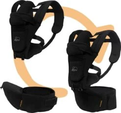 Deryan Pack Luxe Ergonomische Draagzak - Babydrager + Opbergvakjes - Zwart -Winkel Voor Babyproducten 1200x1120 8