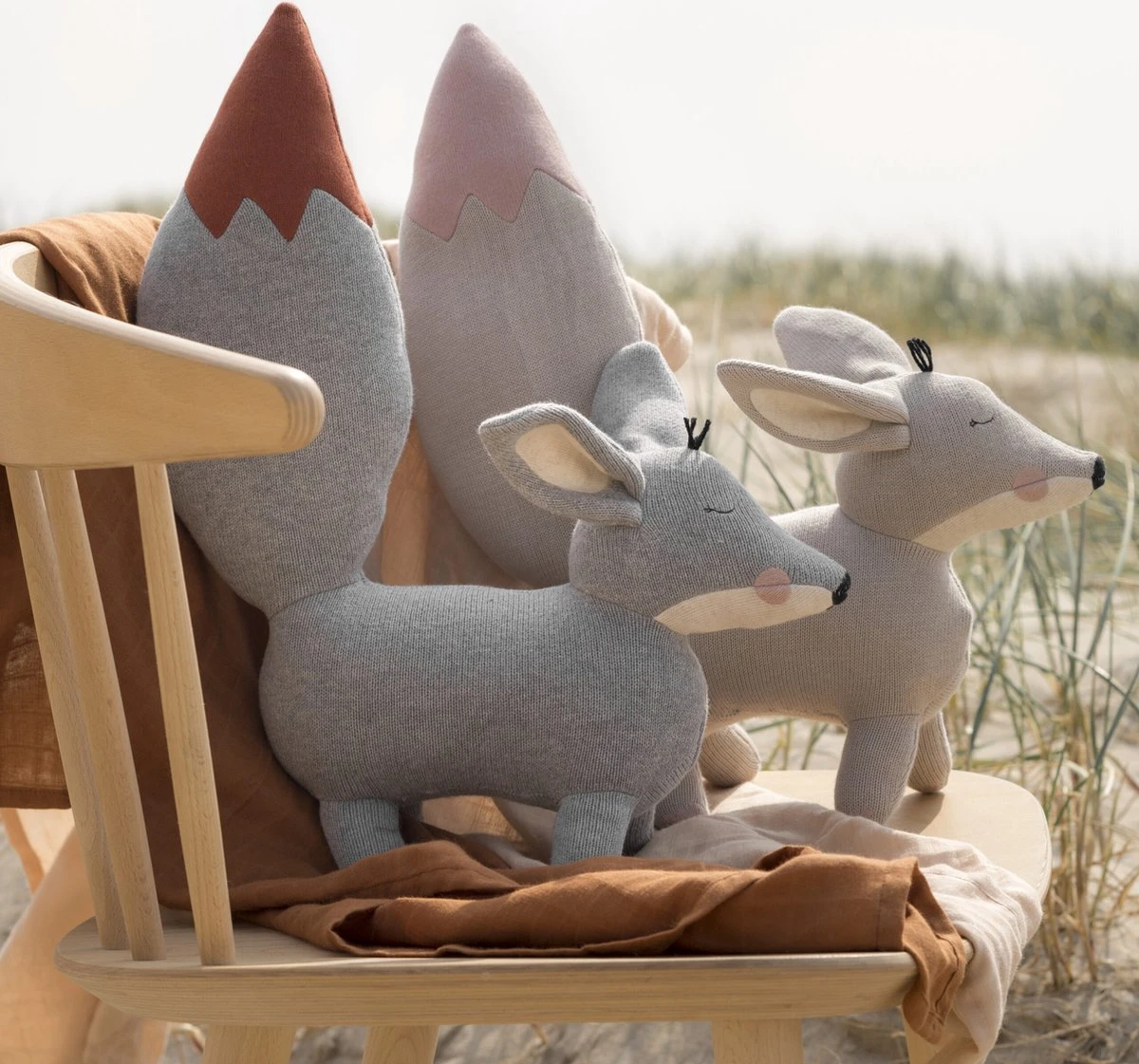 Baby Bello Finny The Fennex Fox - Ginger Grey - Knuffel XL 5 Baby Bello Finny The Fennex Fox - Ginger Grey - Knuffel XL - Afbeelding 3