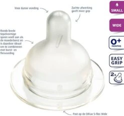 Difrax Flessenspeen Wide Voor Brede Babyflessen - Maat Small - 2 Stuks -Winkel Voor Babyproducten 1200x1122 1