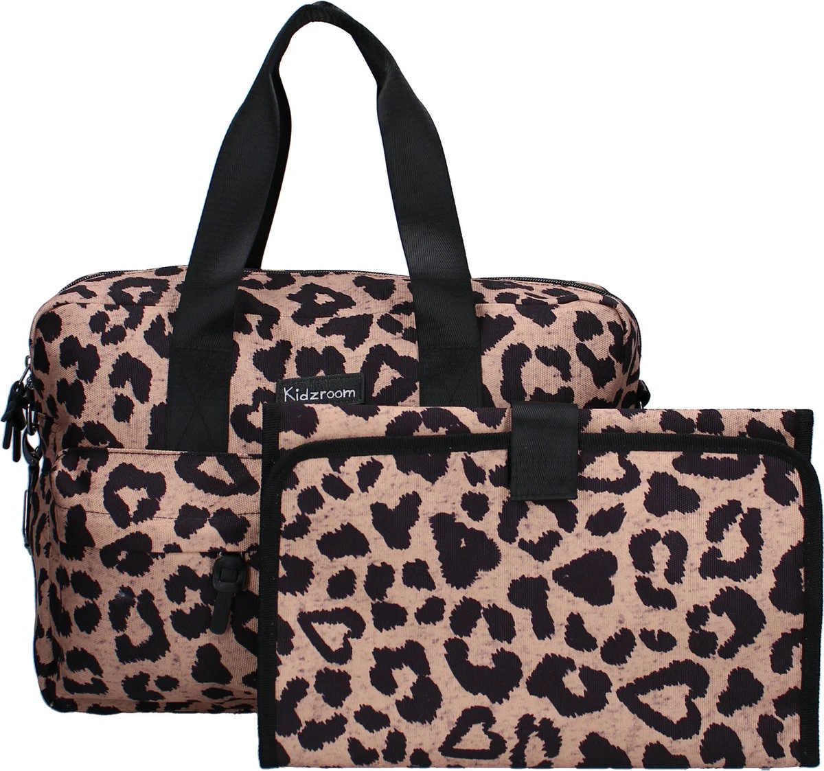 Kidzroom Gorgeous Luiertas - Bruin - Ophanglussen Kinderwagen - Verschoonmatje - Verstelbare Schouderband 3 Kidzroom Gorgeous Luiertas - Bruin - Ophanglussen Kinderwagen - Verschoonmatje - Verstelbare Schouderband