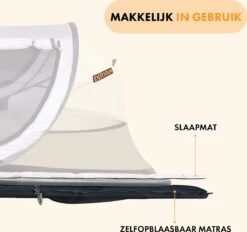 Deryan Peuter Luxe Campingbedje – Inclusief Zelfopblaasbare Matras - Silver -Winkel Voor Babyproducten 1200x1126 10