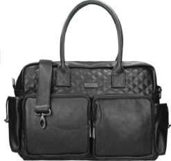 Kidzroom Vision Of Love Luiertas - Zwart - Verschoonmatje - Verstelbare Schouderband -Winkel Voor Babyproducten 1200x1126 7