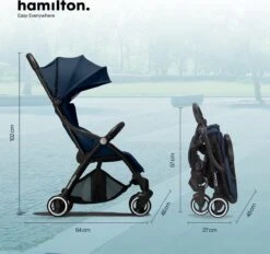 Hamilton By Yoop One Prime X1 Buggy - Premium Stroller Met One Hand Folding Technologie - Blauw - Lichte, Verstelbare En Wendbare Kinderwagen Met Vele Gemakken -Winkel Voor Babyproducten 1200x1126 8