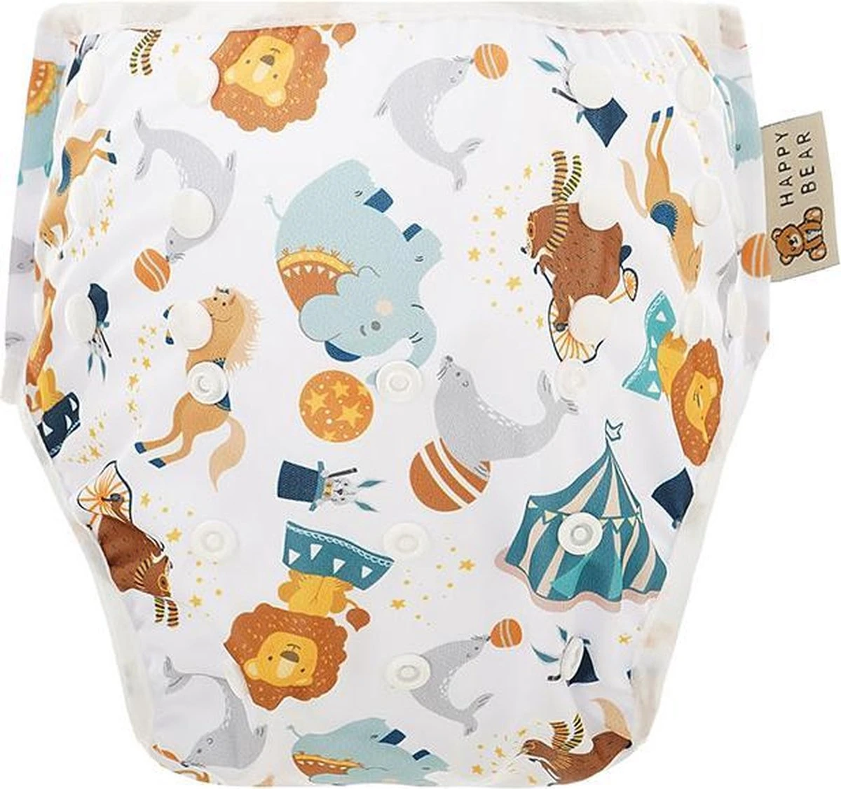 HappyBear - Zwemluier Circus | 0-3 Jaar - Wasbaar - Onesize 3 HappyBear - Zwemluier Circus | 0-3 Jaar - Wasbaar - Onesize