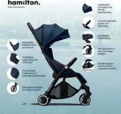 Hamilton By Yoop One Prime X1 Buggy - Premium Stroller Met One Hand Folding Technologie - Blauw - Lichte, Verstelbare En Wendbare Kinderwagen Met Vele Gemakken -Winkel Voor Babyproducten 1200x1127 12