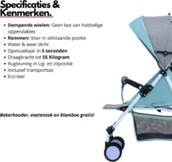 Child Supplies Buggy - Inklapbare Buggy - Baby Stroller - 3 In 1 - Kinderwagen - Roze -Winkel Voor Babyproducten 1200x1127 9