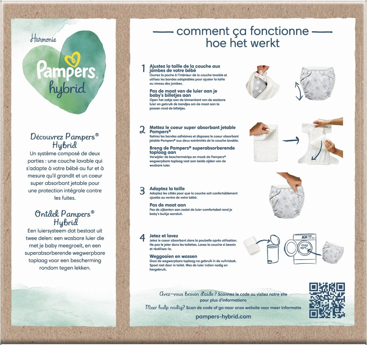 Pampers® Pampers - Harmonie Hybrid - Wasbare Luier - Probeerverpakking 10 Pampers® Pampers - Harmonie Hybrid - Wasbare Luier - Probeerverpakking - Afbeelding 8