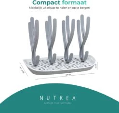Nutrea EasyDry – Flessen Droogrek Baby – Afdruiprek Babyfles – Droogrek Voor Flessen – Inclusief Lekbak – Grijs/Wit 15 Nutrea EasyDry – Flessen Droogrek Baby – Afdruiprek Babyfles – Droogrek Voor Flessen – Inclusief Lekbak – Grijs/Wit -Winkel Voor Babyproducten 1200x1130 5