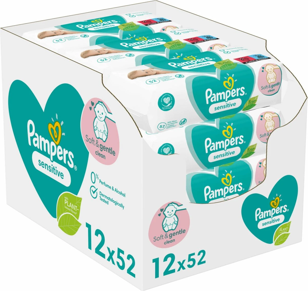 Pampers® PAMPERS BILLENDOEKJES BABYDOEKJES SENSITIVE NAVULLING 624 Stuks 3 Pampers® PAMPERS BILLENDOEKJES BABYDOEKJES SENSITIVE NAVULLING 624 Stuks