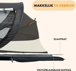 Deryan Peuter Luxe Campingbedje – Inclusief Zelfopblaasbare Matras - Zwart -Winkel Voor Babyproducten 1200x1132 12