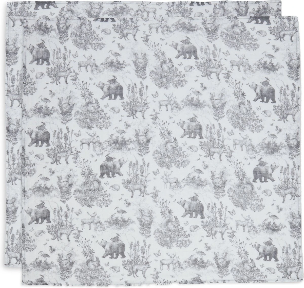 Jollein Hydrofiele Doek 70x70cm Pimpelmees Forest Animals - 2 Stuks 4 Jollein Hydrofiele Doek 70x70cm Pimpelmees Forest Animals - 2 Stuks - Afbeelding 2