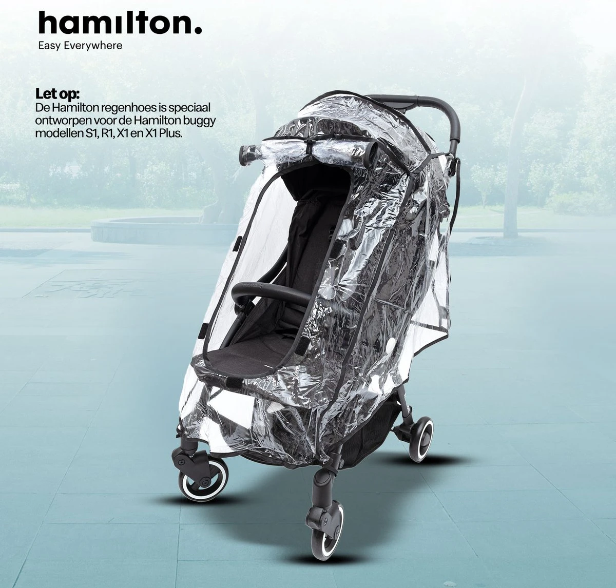 Hamilton By Yoop Buggy Regenhoes - Waterdicht Winddicht En Stofdicht Regenscherm Met Klittenbandsluiting - Transparant Weerschild Kinderwagen 4 Hamilton By Yoop Buggy Regenhoes - Waterdicht Winddicht En Stofdicht Regenscherm Met Klittenbandsluiting - Transparant Weerschild Kinderwagen - Afbeelding 2