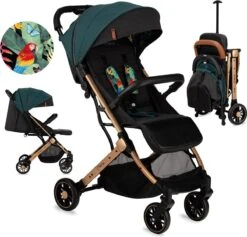 MoMi Wandelwagen - Compacte Lichtgewicht Buggy - Estelle - Green-Gold (geschikt Van 6mnd - 15kg) -Winkel Voor Babyproducten 1200x1149 10