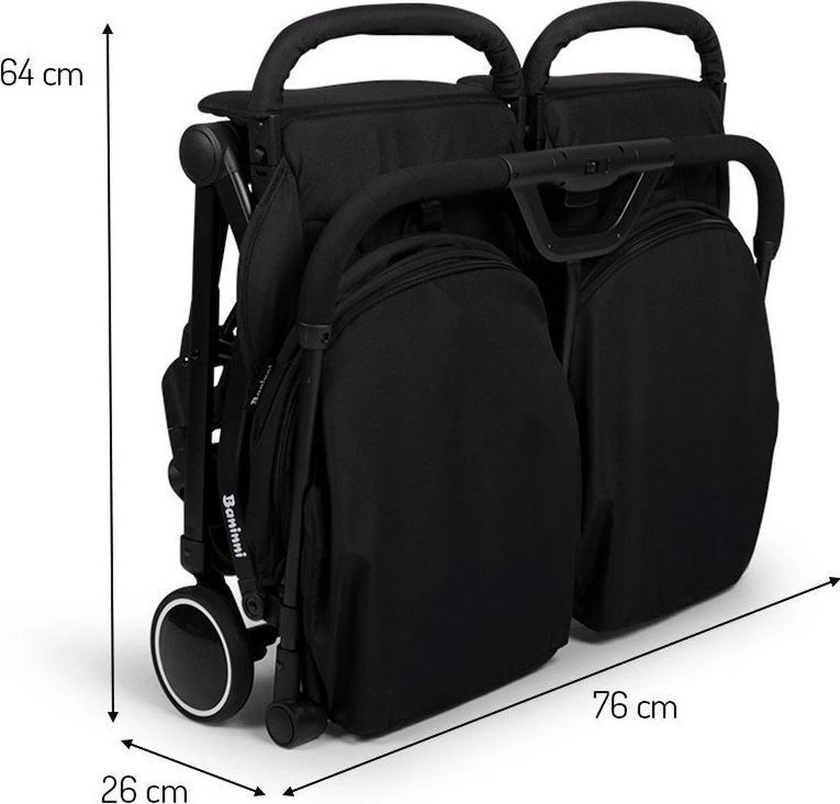 Baninni Duo Buggy Adige Zwart 16 Baninni Duo Buggy Adige Zwart - Afbeelding 14