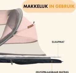 Deryan Baby Luxe Campingbedje – Inclusief Zelfopblaasbare Matras - Rose -Winkel Voor Babyproducten 1200x1151 8