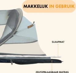 Deryan Baby Luxe Campingbedje – Inclusief Zelfopblaasbare Matras - Blue -Winkel Voor Babyproducten 1200x1151 9