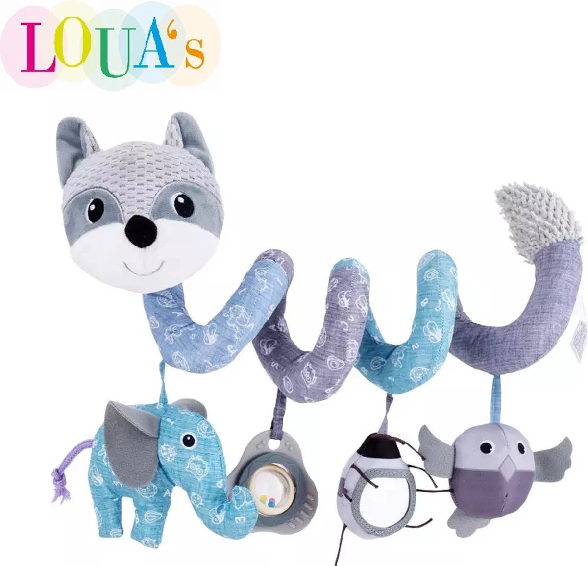 Louas Boxspiraal Vosje Grijs - Grijpspeelgoed - Speelboog Baby - Baby Spiraal - Wagenspanner - Kinderwagen Knuffels - Boxspiraal Baby - Autostoelspeeltje - Maxi Cosi Speeltje - Box Spiraal Baby 3 Louas Boxspiraal Vosje Grijs - Grijpspeelgoed - Speelboog Baby - Baby Spiraal - Wagenspanner - Kinderwagen Knuffels - Boxspiraal Baby - Autostoelspeeltje - Maxi Cosi Speeltje - Box Spiraal Baby