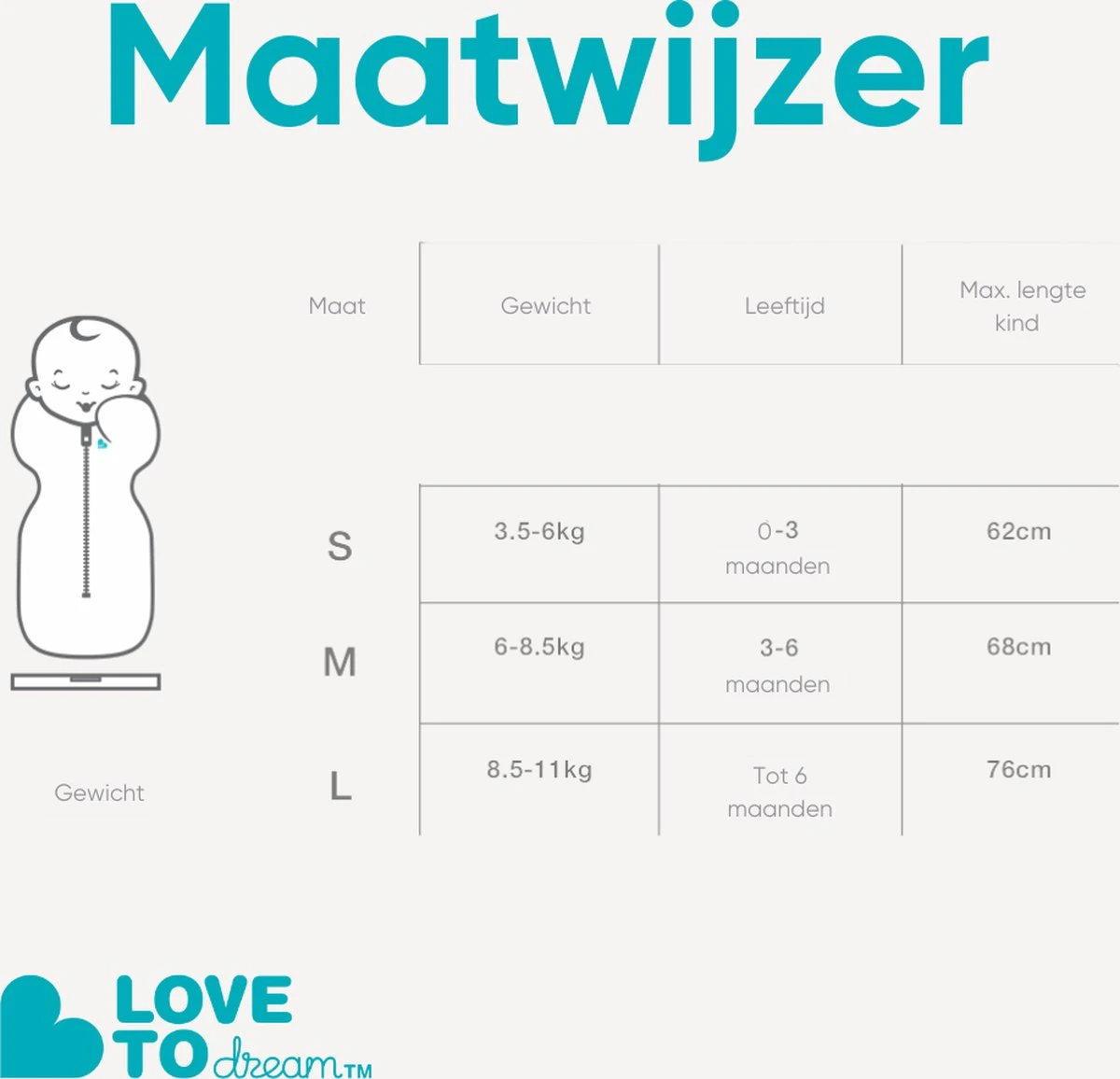 Love To Dream™ Babyslaapzak Swaddle Up™ - Inbakeren - Baby 3-6 Maanden - 6-8.5 Kg - All Season - Wit 11 Love To Dream™ Babyslaapzak Swaddle Up™ - Inbakeren - Baby 3-6 Maanden - 6-8.5 Kg - All Season - Wit - Afbeelding 9