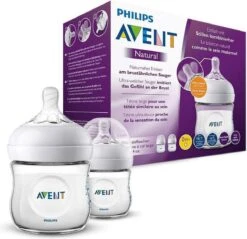 Philips Avent Natural Babyfles – SCF030/27 Babyfles (0m+) Voor Langzame Toevoer – 2 Stuks -Winkel Voor Babyproducten 1200x1160 5