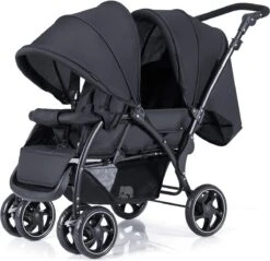 Deryan Luxe Elena Dubbele Buggy- Duo Buggy – Tandem Buggy – Compact En Lichtgewicht -Winkel Voor Babyproducten 1200x1161 12