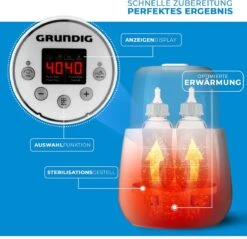 Grundig Flessenwarmer - Dubbele Flesverwarmer - 200W - Ruimte Voor 2 Babyflessen - Verwarmen, Ontdooien En Steriliseren - Incl. Stoomkap - Wit -Winkel Voor Babyproducten 1200x1162 7