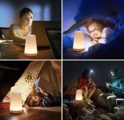 Merkloos USB Oplaadbaar Nachtlampje Met Afstandsbediening, Wit Warm Licht En 13 RGB Kleuren - Wake-up Light - Sfeerlamp - LED Verlichting - Leeslamp - Tafellamp - Bedlamp Voor Baby, Kinderen & Volwassenen - Dimbaar - Touch Control - 15CM -Winkel Voor Babyproducten 1200x1164 4