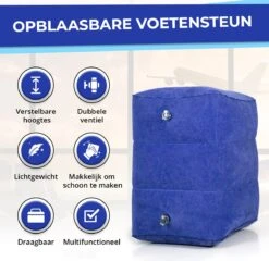 Merkloos Voetensteun - Vliegtuigbedje - Premium Quality - Reisbedje - 3 Hoogtestanden - Vliegtuig Kussen - Voetenbankje Of Poef - Met Opbergzakje & Pomp - Grijs -Winkel Voor Babyproducten 1200x1167 21