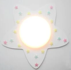 Funnylight Baby En Kinder LED Lamp Ster Wit Met Multicolour Sterren - Trendy Plafonniere Voor De Jongens En Meisjes Slaapkamer