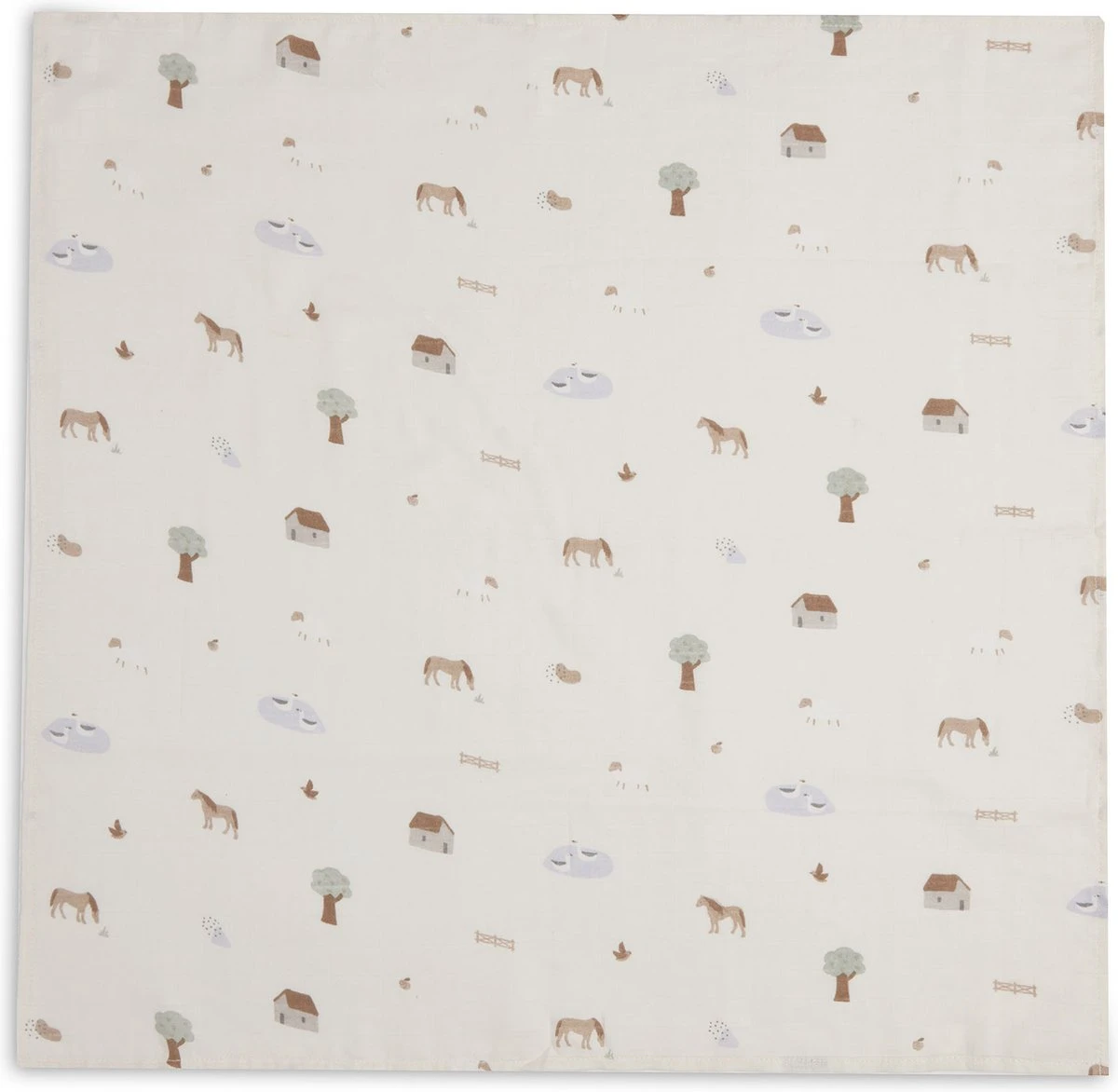 Jollein Hydrofiele Doek Small 70x70cm Farm - 3 Stuks 4 Jollein Hydrofiele Doek Small 70x70cm Farm - 3 Stuks - Afbeelding 2