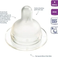 Difrax Flessenspeen Wide Voor Brede Babyflessen - Maat Small - 2 Stuks -Winkel Voor Babyproducten 1200x1172 5