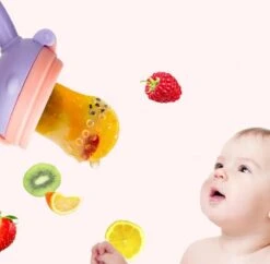 Merkloos Babyfles Met Lepel-baby/kinderbestek-100ml-BPA Vrij + 2 Bijtring/fruitspenen-rose -Winkel Voor Babyproducten 1200x1176 10