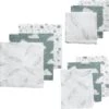 Meyco Clouds/Dots/Feathers Starterset - 9-pack - Hydrofiel - Stone Green 2 Meyco Clouds/Dots/Feathers Starterset - 9-pack - Hydrofiel - Stone Green -Winkel Voor Babyproducten 1200x1177