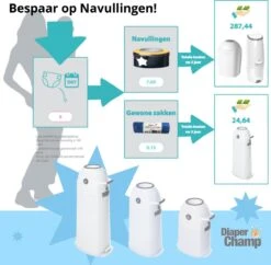 Luieremmer Large Zilver - Groot - Zonder Navulling - Geschikt Voor Pampers En Huggies - Stoma -Winkel Voor Babyproducten 1200x1178 1
