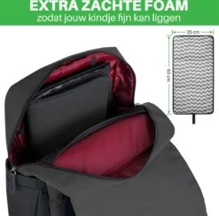 Brisby Slijtvaste Luiertas – Verzorgingstas - Two Tone Zwart En Donkergrijs - Inclusief Verschoonmatje - Isoleervakken - Met Geïntegreerde Kinderwagen Haken -Winkel Voor Babyproducten 1200x1179 11