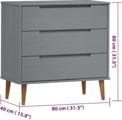 VidaXL Ladekast MOLDE 80x40x80 Cm Massief Grenenhout Grijs 13 VidaXL Ladekast MOLDE 80x40x80 Cm Massief Grenenhout Grijs -Winkel Voor Babyproducten 1200x1181 10