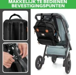 Brisby Slijtvaste Luiertas – Verzorgingstas – Met Buggymontage - Zwart -Winkel Voor Babyproducten 1200x1181 18