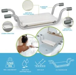 Vivamore Badzitje - Badstoeltje Tot Max. 150 KG - 74 X 23 X 18 CM - Badkruk - Anti-Slip Poten - Stevig Frame - Wit 20 Vivamore Badzitje - Badstoeltje Tot Max. 150 KG - 74 X 23 X 18 CM - Badkruk - Anti-Slip Poten - Stevig Frame - Wit -Winkel Voor Babyproducten 1200x1183 5