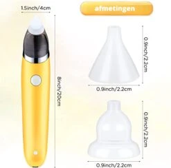 Premium Elektrische Oplaadbare Neus Reiniger Voor Baby En Kinderen - Inclusief Oplader, Handleiding En Batterijen - Hygiënische Neusreiniger - Baby Aspirator - Neuszuiger - Baby Neuspompje - Toetenveger - Baby Neusreiniger - Geel - Neusspoeler -Winkel Voor Babyproducten 1200x1185 2