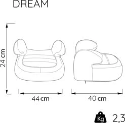 Nania - Zitverhoger Dream Luxe - Groep 2/3 (van 15 Tot 36 Kg) - 3 Tot 12 Jaar - Grijs -Winkel Voor Babyproducten 1200x1186 6