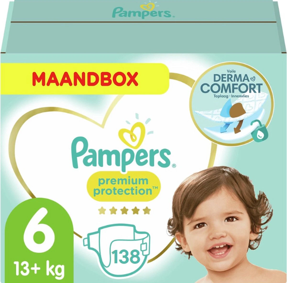 Pampers® Pampers Premium Protection Maat 6 - 138 Luiers Maandbox 3 Pampers® Pampers Premium Protection Maat 6 - 138 Luiers Maandbox