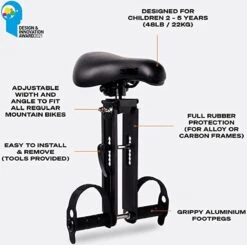 Kinder MTB Zadel Op Stang Met Stuur - Mountainbike Zitje Voor Kinderen - Fietszitje Voor Kinderen - Zwart - Veilig En Comfortabel - Geschikt Voor Mountainbikes -Winkel Voor Babyproducten 1200x1188 14